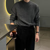 Cozy Elegance: Half-Turtleneck Knit Pullover for Effortless Winter Style