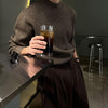 Cozy Elegance: Half-Turtleneck Knit Pullover for Effortless Winter Style